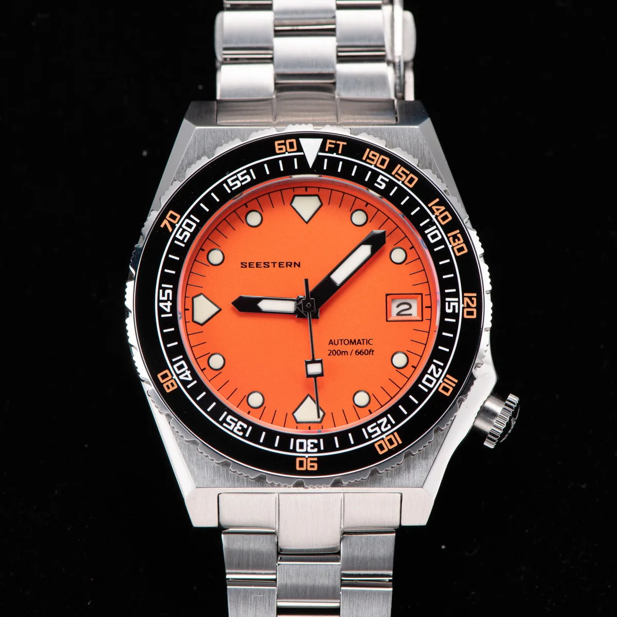 SEESTERN SUB600T V3 Mens Watch Automatic Diving Sapphire Wristwatch NH35 Movement Ceramic Bezel Luminous Date Jubilee Waterproof