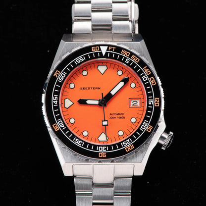 SEESTERN SUB600T V3 Mens Watch Automatic Diving Sapphire Wristwatch NH35 Movement Ceramic Bezel Luminous Date Jubilee Waterproof