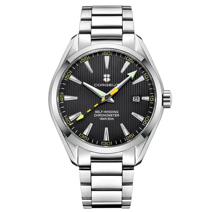 Relógio masculino Corgeut 41mm Luxury NH35 Movt Man Sport Clock automático, relógio de pulso mecânico, safira, bracelete em aço, para homem