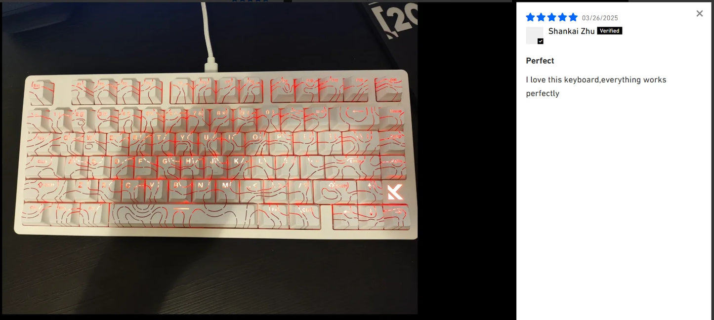 Teclado Gaming MCHOSE Jet 75 com Interruptores Magnéticos Hall Effect, Hot-Swappable, RGB Personalizado, Snap Tap, Latência de 0.1ms e Taxa de Polling de 8kHz
