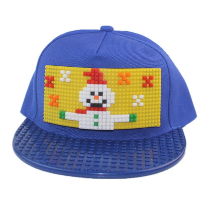 Crtani patchwork bejzbol kape, uradi-sam blokovi, snapback kape, hip hop kape za muškarce i žene, odvojivi pikseli, kape za tatu, dječje kape, kape za odrasle