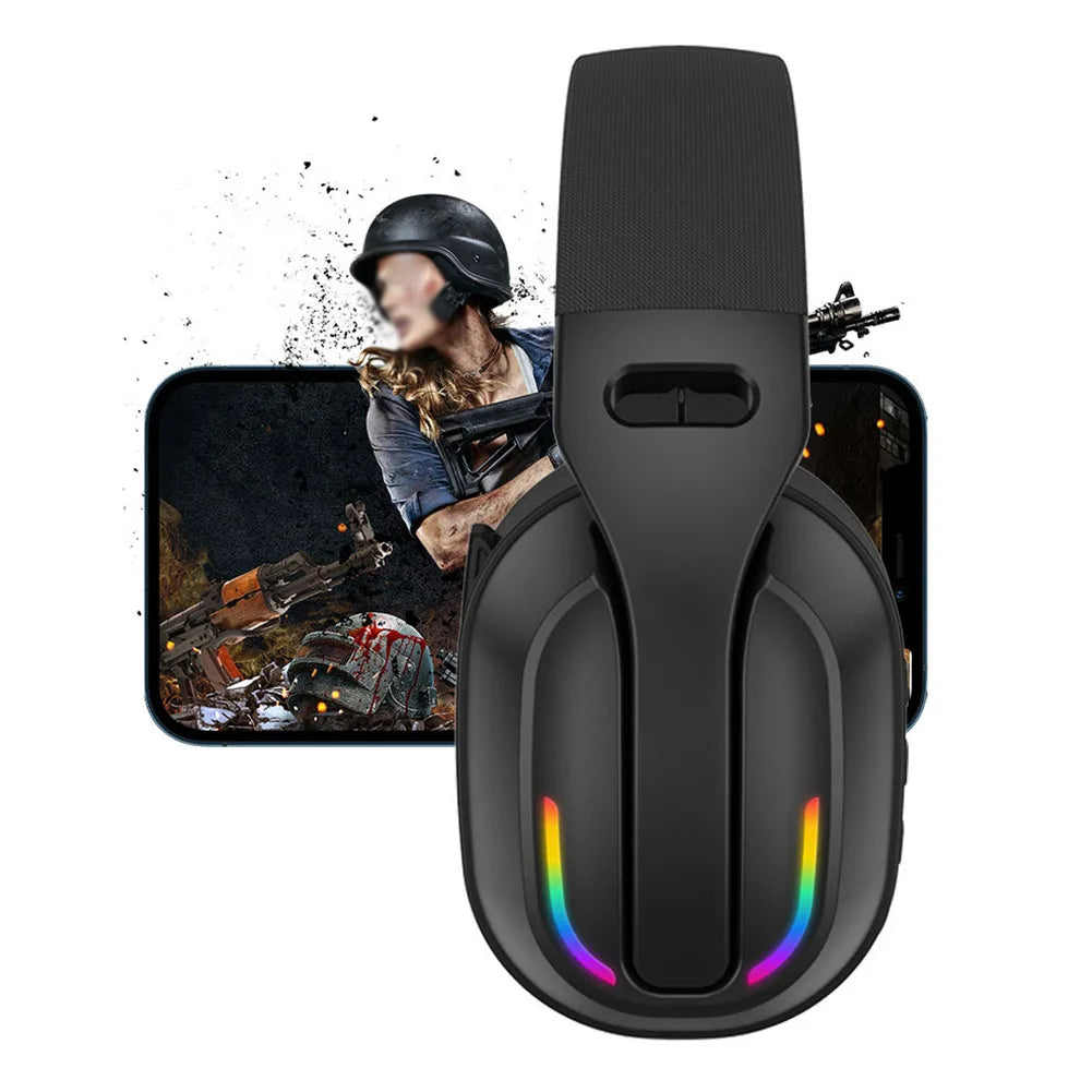 Wireless Headset B500 RGB Noise Cancelling Gaming Headphones 60H Playtime BTV5.4 & HD Sound Stereo Music Game Earphone