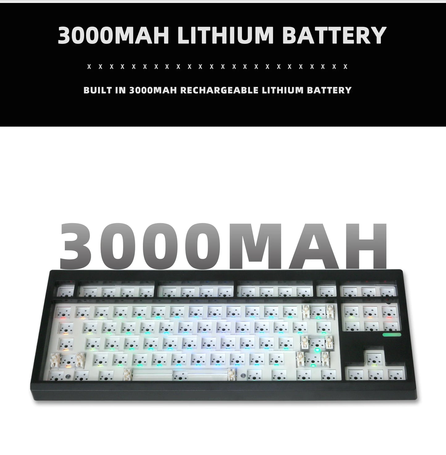 Kit de teclado mecânico ZUOYA GMK87L, estrutura Gasket, programável VIA/QMK, hot-swap, sem fios em três modos, RGB