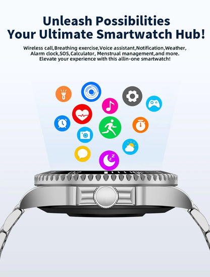 LIGE 2026 Business Smart Watch Men IP68 Waterproof Bluetooth call Sport Men Watches 1.27"HD Screen Health Monitor New Smartwatch