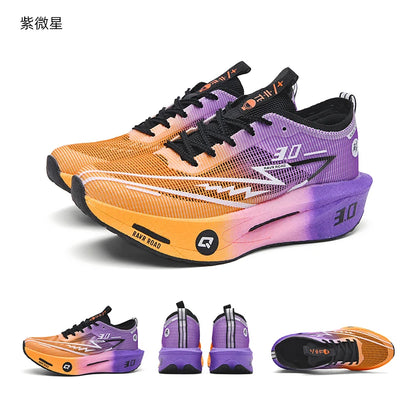Air Running Shoes Men Sports Marathon Carbon Plate Breathable Lightweight Women Comfortable Athletic Leisure Sneakers Soft Sole