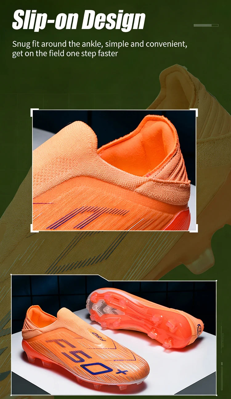 New Men Soccer Shoes Outdoor Anti-Slippery Youth Sports Shoes Ultralight Turf Comfortable Football Boots