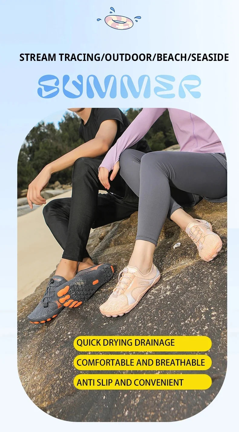 Aqua Shoes Water Shoes Upstream Wading Barefoot Beach Shoes Adults Gym Outdoor Training Footwear Unisex Quick-Drying Breathable
