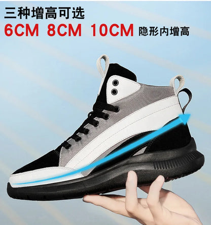 High-top Heightening Shoes Elevator Shoe Height Increase Footwear Men Height Increase Insole 6CM 8CM 10CM Sneakers Shoes
