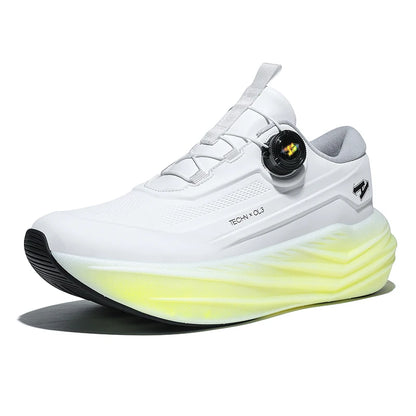 Men's High Platform Running Shoes | Breathable Mesh Athletic Sneakers | Rotating Buckle Quick Wear Casual Walking Shoes
