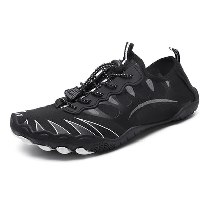 Novos sapatos aquáticos 2025 barefoot para praia e desporto, sapatos de natação antiderrapantes de alta qualidade, sapatos desportivos casuais de cinco dedos unissexo