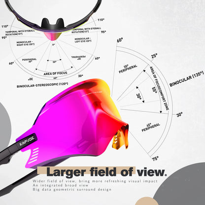 KAPVOE Outdoor Photochromic Cycling Sunglasses Men Road Driving Bike Glasses Sports Hiking Women Bicycle Cycling UV400 Goggles
