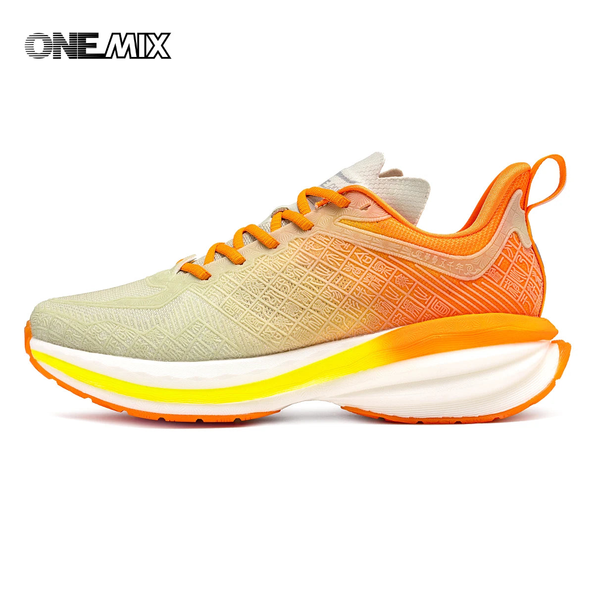 ONEMIX Chinese Sports Shoes New Shock-absorbent Men Running Shoes Non-slip Breathable Lightweight Outdoor Women Sneaker
