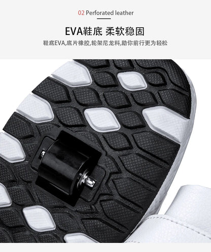 Fashion flashing roller skates shoes High quality roller skates boys and girls size 27-43   wheel sneakers