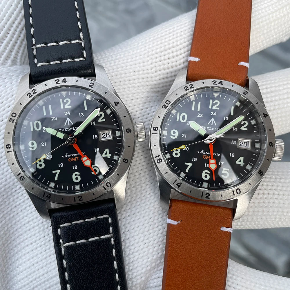 Relógio de pulso mecânico STEELFLIER Official SF792 GMT, movimento NH34, luminescência Super BGW9 C3, resistente à água até 200M, relógio de mergulho de luxo para homem