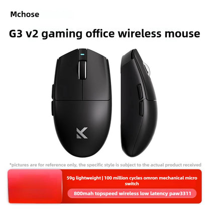 Rato Sem Fios MCHOSE G3 V2 PRO Bluetooth Tri-Mode Ergonómico e Leve para Portátil, Escritório, Gaming e Acessórios de Computador