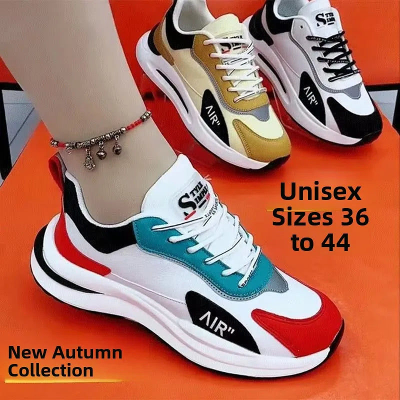Men's And Women's Soft Bottom Anti-Slip Breathable Leather Surface Sporty Casual Shoes Spring Autumn Seasonal Comfortable Sne...