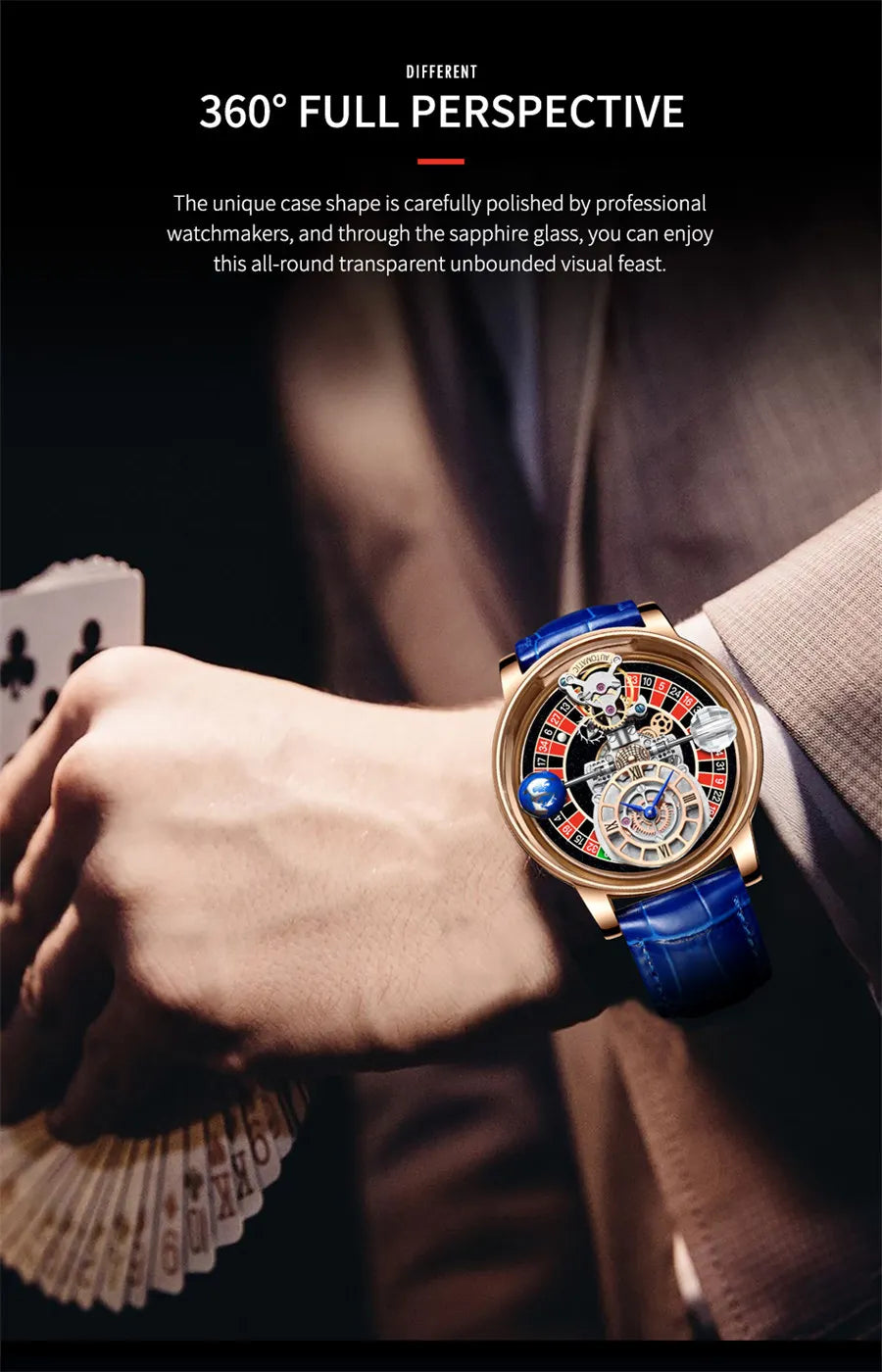 PINDU Upgraded Version Pindu Russian Roulette Celestial Series Quartz Watch Men's Astronomical Casino Las Vegas Men's Watch