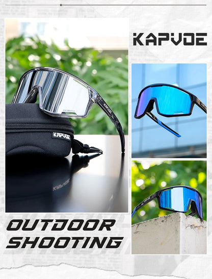 KAPVOE Polarised Cycling Glasses Sports Sunglasses Men Women Outdoor MTB Baseball Lenses UV400 Bicycle Cycling Eyewear Sale