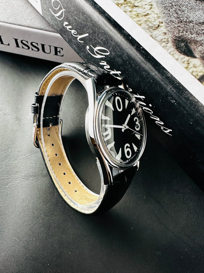 Men's Mechanical Watch for Shanghai 8120 Manual Movement 38mm Vintage 3D Acrylic Crystal