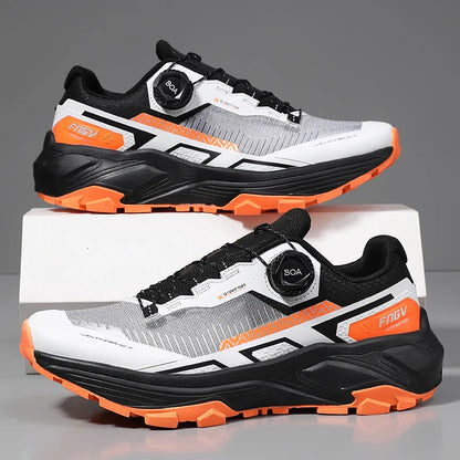 Spring & Summer Men's Running Shoes  Outdoor Hiking,Wear-Resistant Trail Shoes with BOA Closure,Breathable Sports & Casual Style