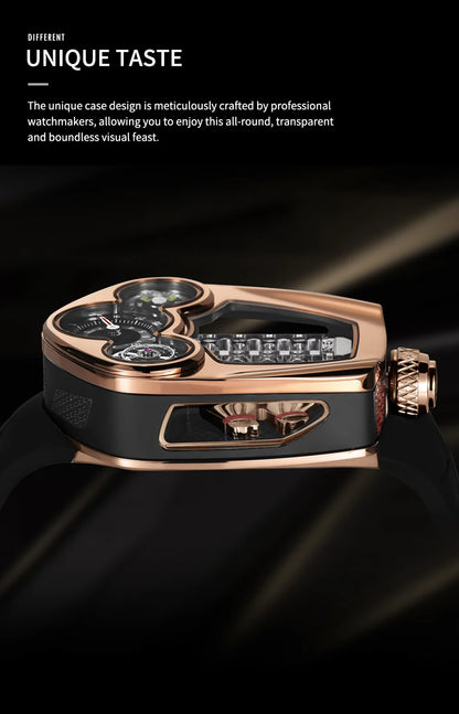 PINDU Design Engine Watches Men Top Brand Luxury Watch Compass Waterproof Quartz Wristwatch Festival Limited Watch + Gift Box