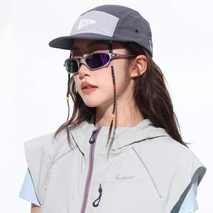 Casquette de baseball à 5 panneaux et à visière courte, brodée - Casquette de soleil pour femme, en maille respirante à séchage rapide, légère, élégante et polyvalente