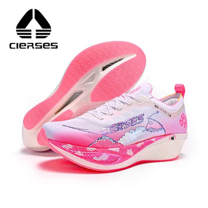 CIERSES Carbon fiber plate Marathon Running Racing Shoes  Men Professional Stable Support Shock-relief Rebbound Training shoes