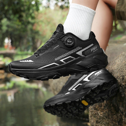 Mens Running Shoes 2025 New Breathe Mesh Outdoor Off Road Hiking Shoes Cushioning Flat Soft Mesh Walking Shoes for Man