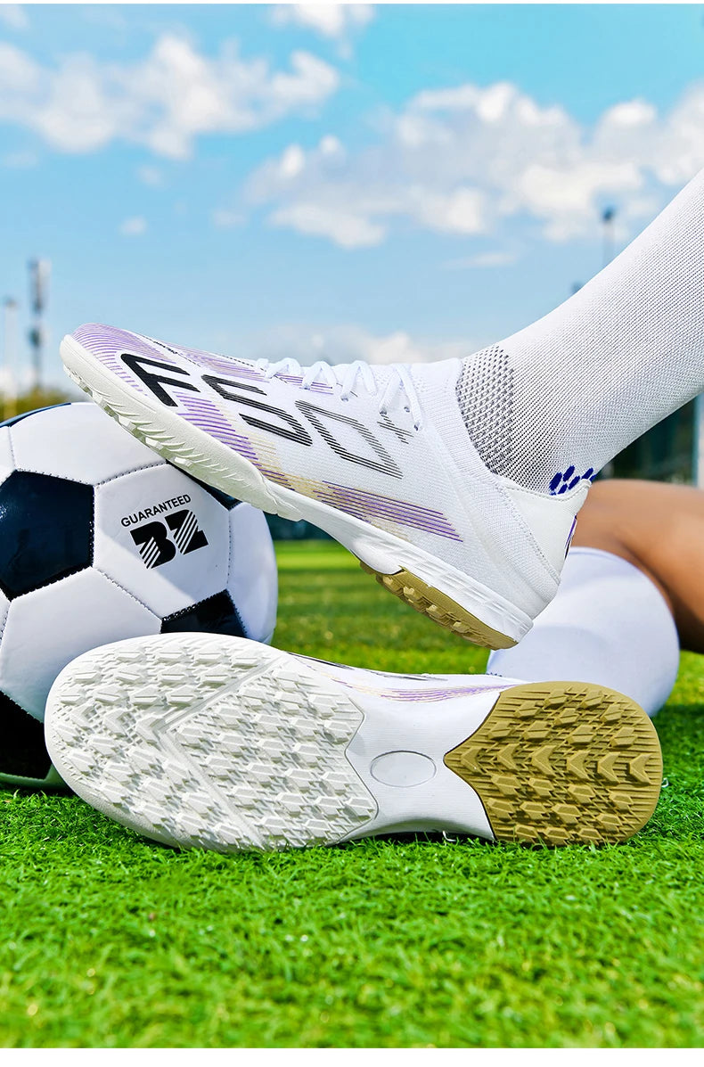 New Men Soccer Shoes High-quality Cleats Football Boots Sneakers Hot-selling Indoor Futsal Non-Slip Match Grass High-top Outdoor