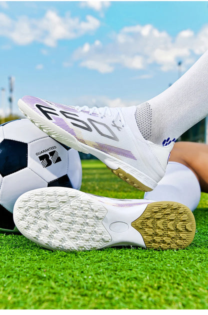 New Men Soccer Shoes High-quality Cleats Football Boots Sneakers Hot-selling Indoor Futsal Non-Slip Match Grass High-top Outdoor