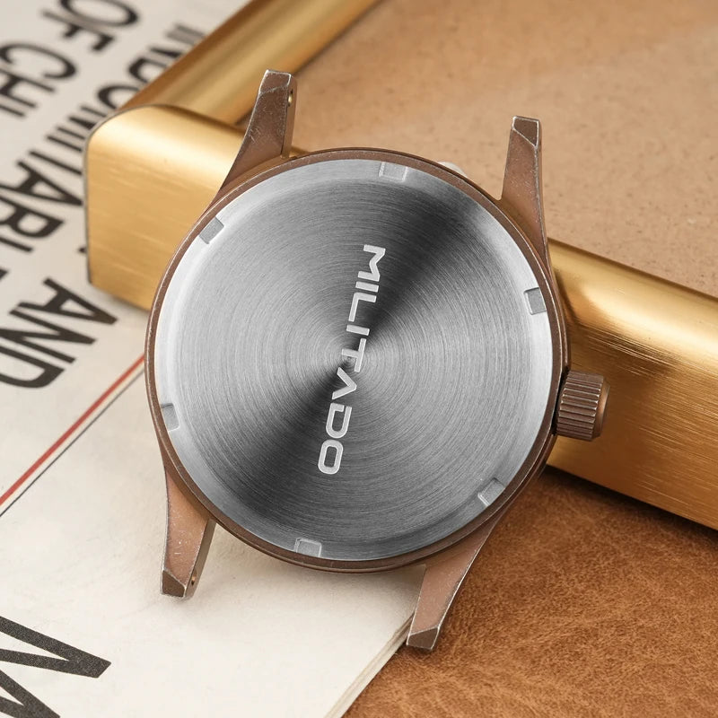 Militado ML05 Military Watch VH31 Sweep Quartz Movement Top Hat Domed Sapphire Crystal Vintage Watch 100m Waterproof Mens Watch