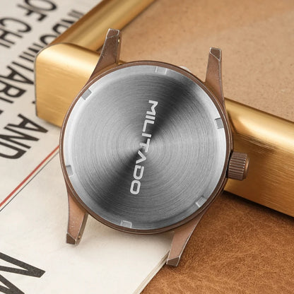 Militado ML05 Military Watch VH31 Sweep Quartz Movement Top Hat Domed Sapphire Crystal Vintage Watch 100m Waterproof Mens Watch