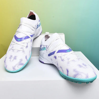 Men Turf Soccer Shoes Cleats Professional Football Boots Breathable Mesh Youth Soccer Anti Skid Male Sneakers Society Chuteira