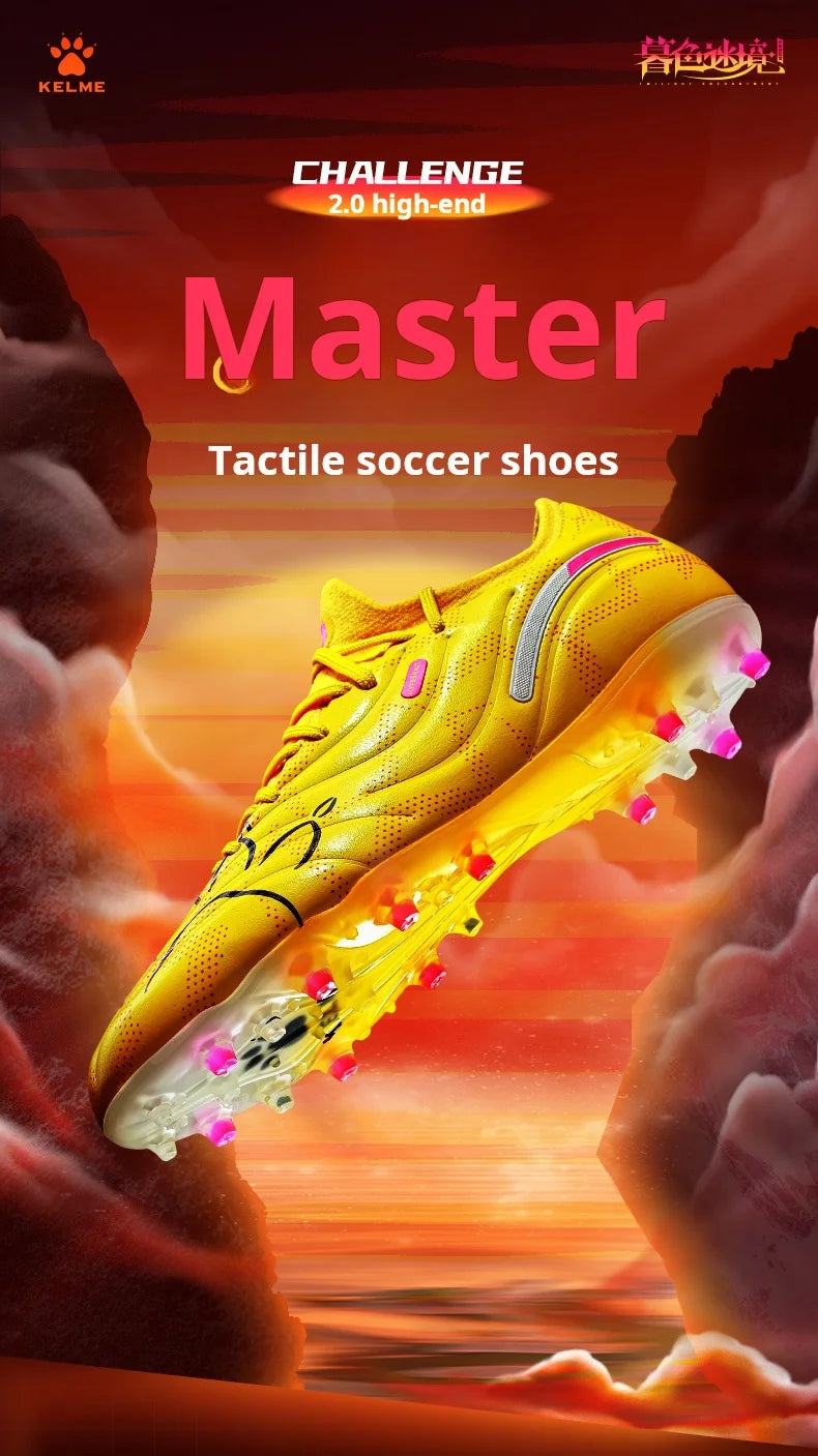 Kelme High-end Football Shoes Short Nail Anti Slip Football Boots Artificial Grass Cushioning Training Mg Football Shoes
