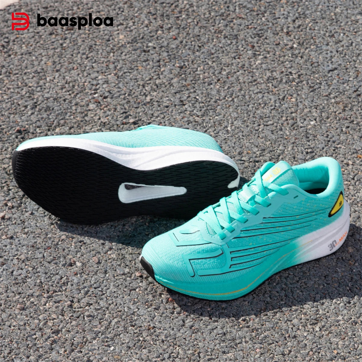 Zapatillas profesionales de running Baasploa para hombre, ligeras y transpirables, zapatillas deportivas de jogging para mujer con placa de carbono y suela antideslizante
