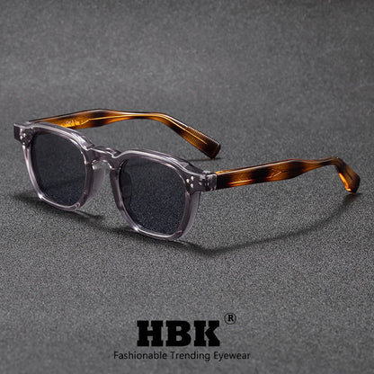HBK Fashion Retro Men Sunglasses Classic Square Frame  Design Sun Glasses Women Outdoor Travel Party Business Festival Gift