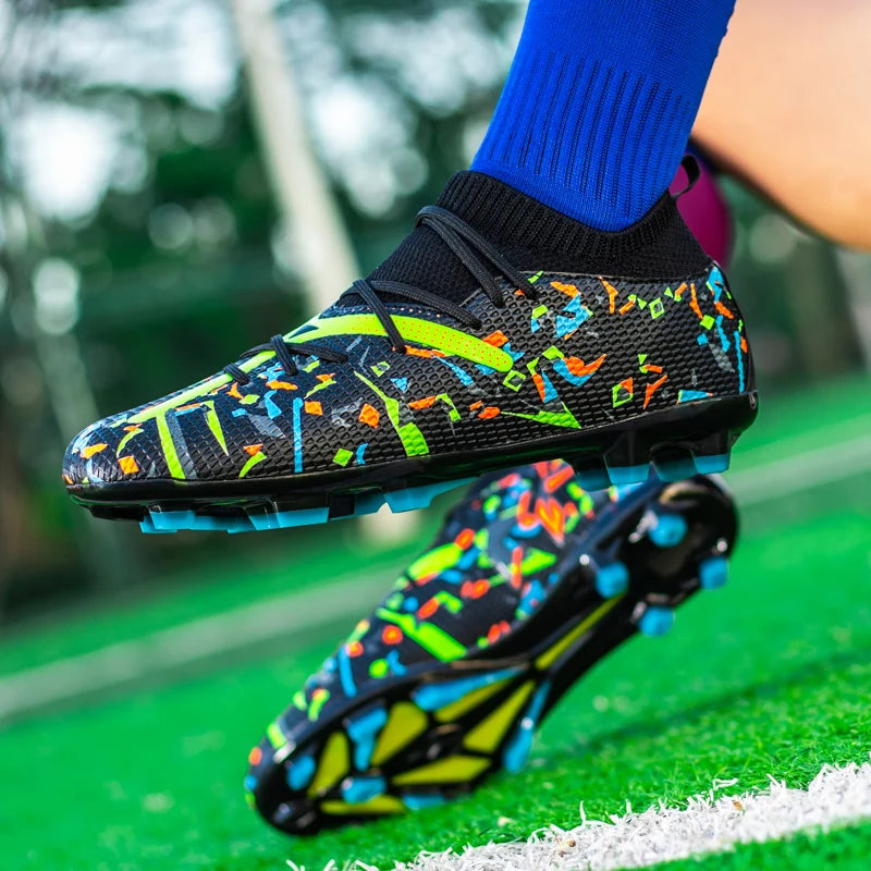 Professional Football Boots Men Breathable Mesh Soccer Cleats Anti Skid Fast Sneakers Fashion Artificial Grass Male Soccer Shoes