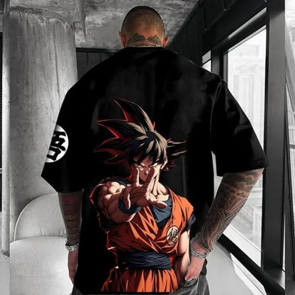Dragon Ball Animation Joint T-Shirt 2025 Summer New Men's  Harajuku Loose Casual Plus Size Parent-Child Short Sleeve Top