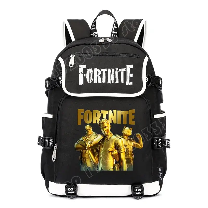 Fortnites Large Capacity Backpack Casual Shoulder Bag with USB Port Unisex Anime Students Schoolbag New Stylish Stationery Gift