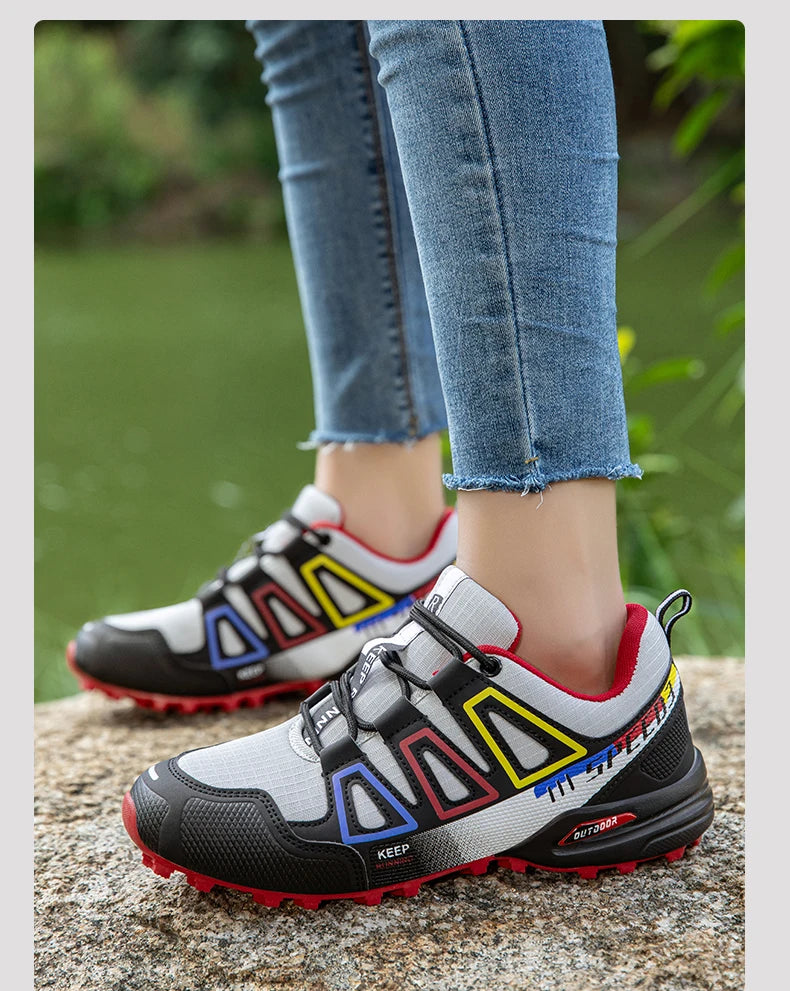 Men's Hiking Shoes Outdoor Sports Shoes Lace-up Hiking Shoes Women's Hiking Sports Shoes Non-slip Hunting Tactical Sports Shoes