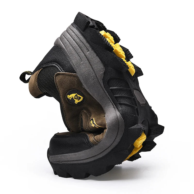 Winter Casual Shoes Men Leather Comfortable Walking Shoes Autumn Classic Outdoor Sneakers Women High Top Hiking Sneakers Lace Up