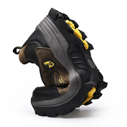 Winter Casual Shoes Men Leather Comfortable Walking Shoes Autumn Classic Outdoor Sneakers Women High Top Hiking Sneakers Lace Up