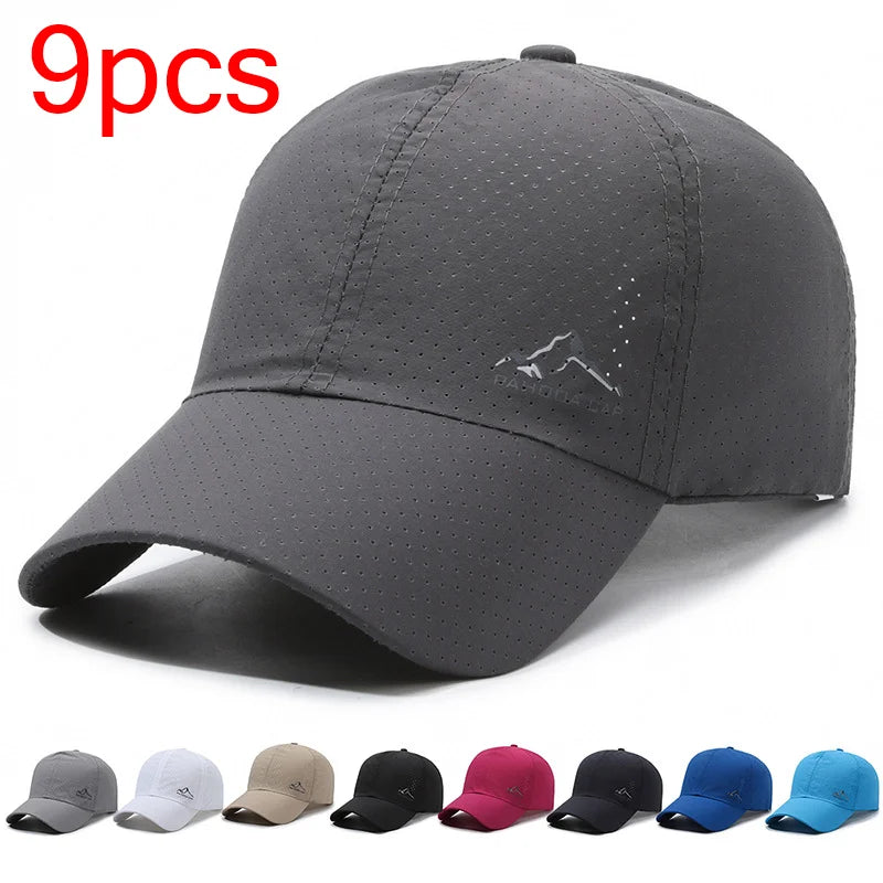 1/9pcs Unisex Lightweight Ventilated Mesh Baseball Cap - Stay Cool & Protected in Summer - Sun Shield for Women & Men