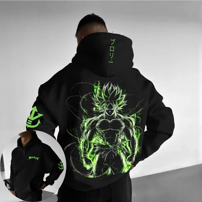 Dragon Broli Genuine Joint Men's Pullover 2025 Autumn and Winter New Loose Casual Gym Sports American Hip Hop Sweater Top