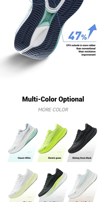 Sapatilhas de Corrida Xtep 2000km Plus 2025 Nova Primavera, Leves, Antiderrapantes e Resistentes ao Desgaste, para Treino e Jogging Masculino 875319110001