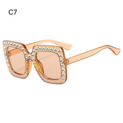 Kids Fashion Sunglasses Square Glitter Children Sun Glasses Boy Girl Stylish Diamond Goggles Baby Shades Party Eyewear UV400