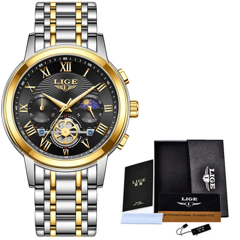 2024 LIGE Top Luxury Women Watch Creative Steel Women's Bracelet Wrist Watches Ladies Fashion Waterproof Female Relogio Feminino