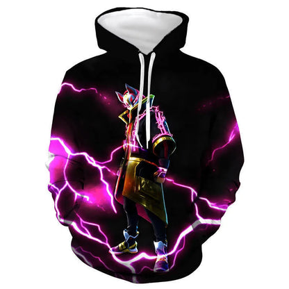Children's Fortnite 2024 Sweatshirt 3D Digital Printed Hoodie Men's and Women's Pullover Jacket Long Sleeve Children's Gift