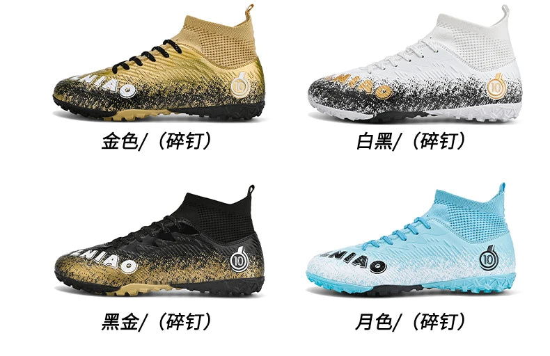 Men Soccer Shoes Kids Football Boots Women Professional Soccer Cleats Antiskid Chaussure Football TF/FG Outdoor Football Shoes
