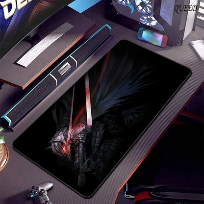 Gaming Accessories Varmilo Keyboard Computer Mousepad CS GO LOL Mouse Pad Berserk Guts Anime Dywan Gamer 900X400 XXL Desk Mats